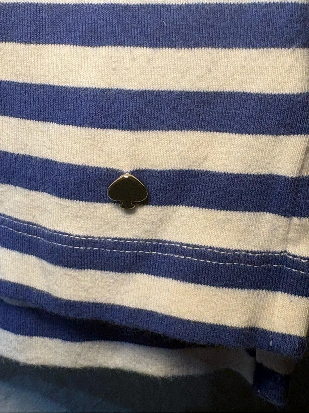 Kate Spade New York Striped Wheaton Bow Accent Top - Blue & White